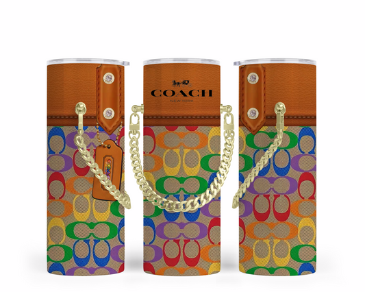 Coach Handbag Inspired Chain Tumbler (081)