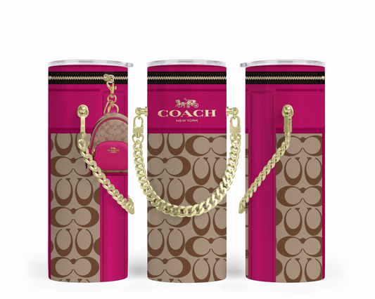 Coach Handbag Inspired Chain Tumbler (083)