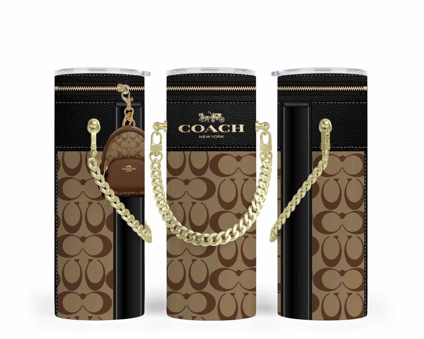 Coach Handbag Inspired Chain Tumbler (091)