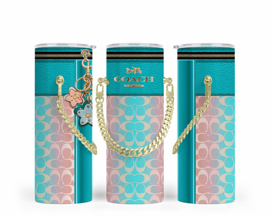 Coach Handbag Inspired Chain Tumbler (098)