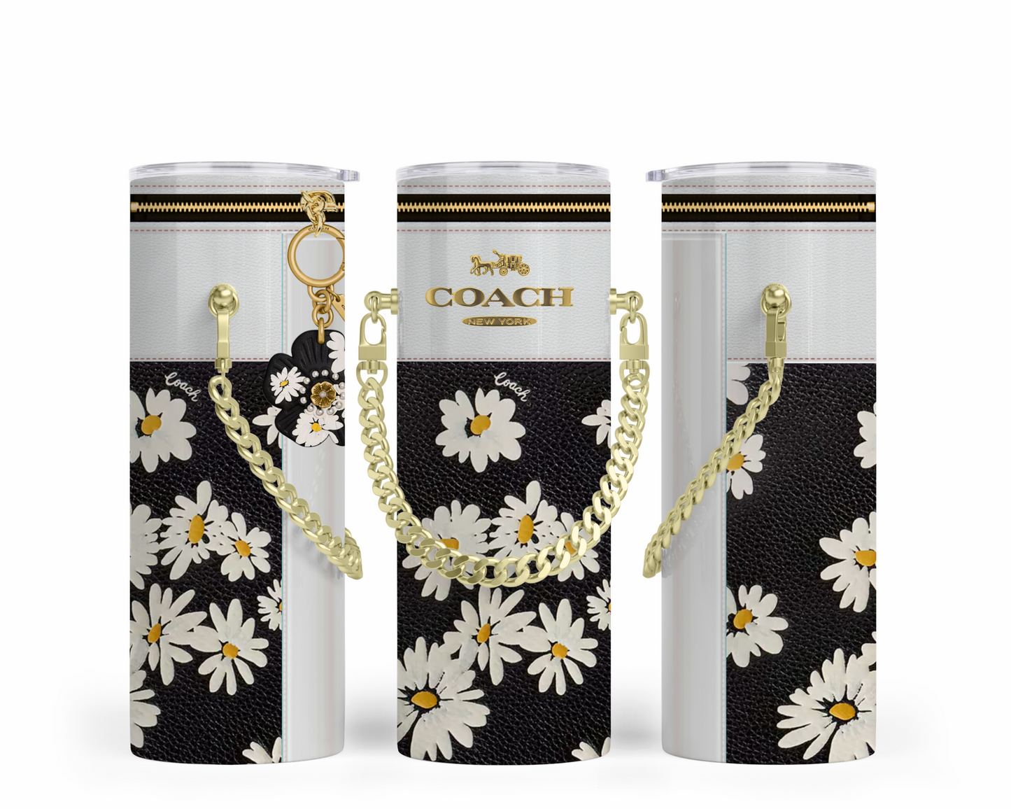 Coach Handbag Inspired Chain Tumbler (100)