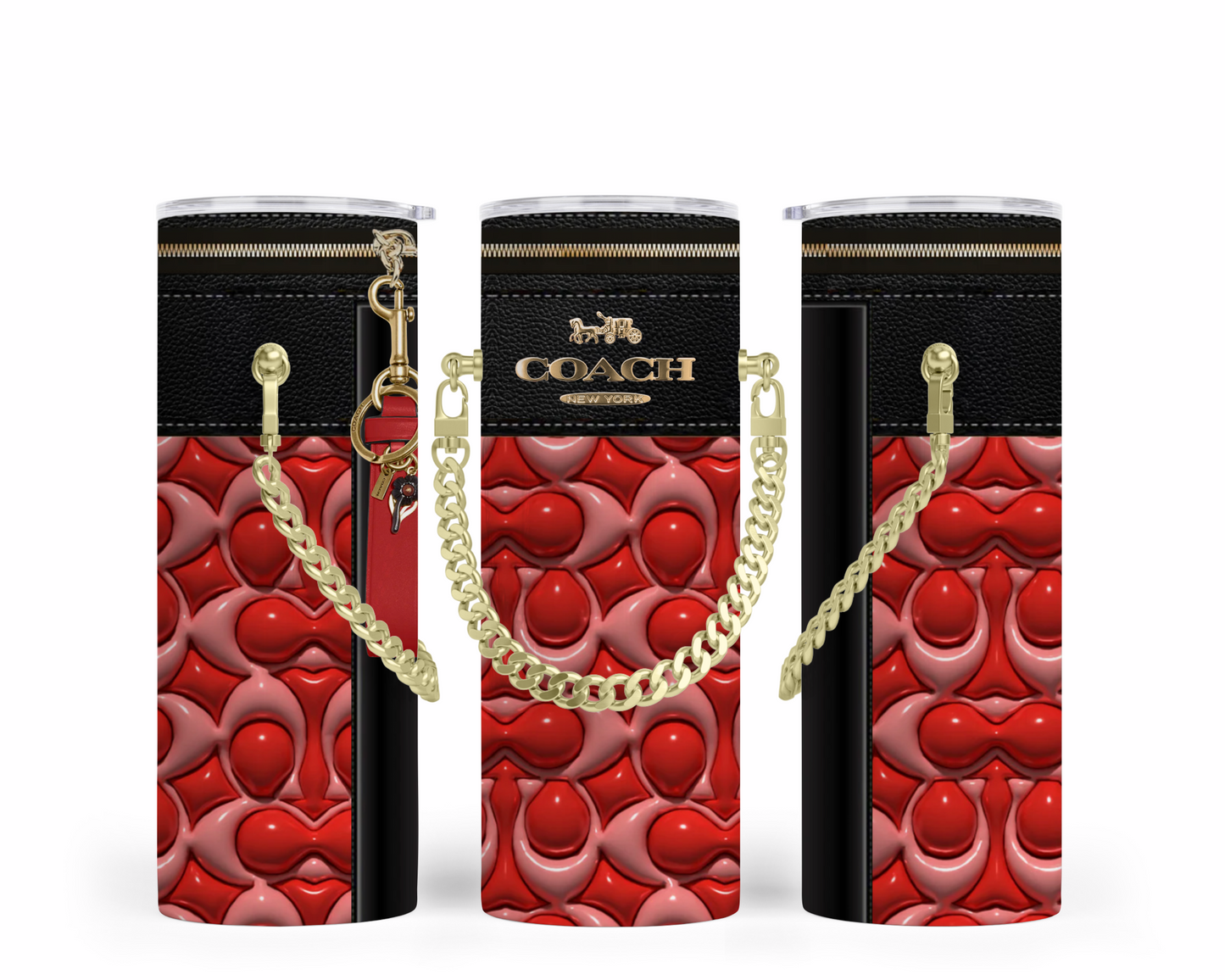 Coach Handbag Inspired Chain Tumbler (102)