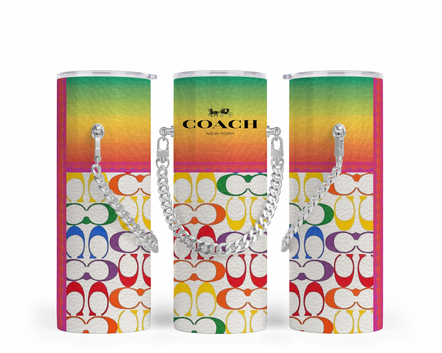 Coach Handbag Inspired Chain Tumbler (107)