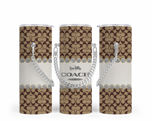 Coach Handbag Inspired Chain Tumbler (108)