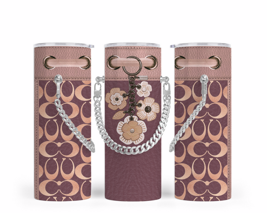 Coach Handbag Inspired Chain Tumbler (111)