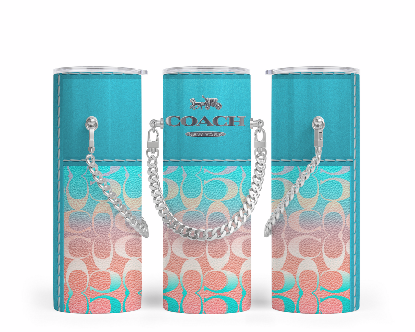 Coach Handbag Inspired Chain Tumbler (112)