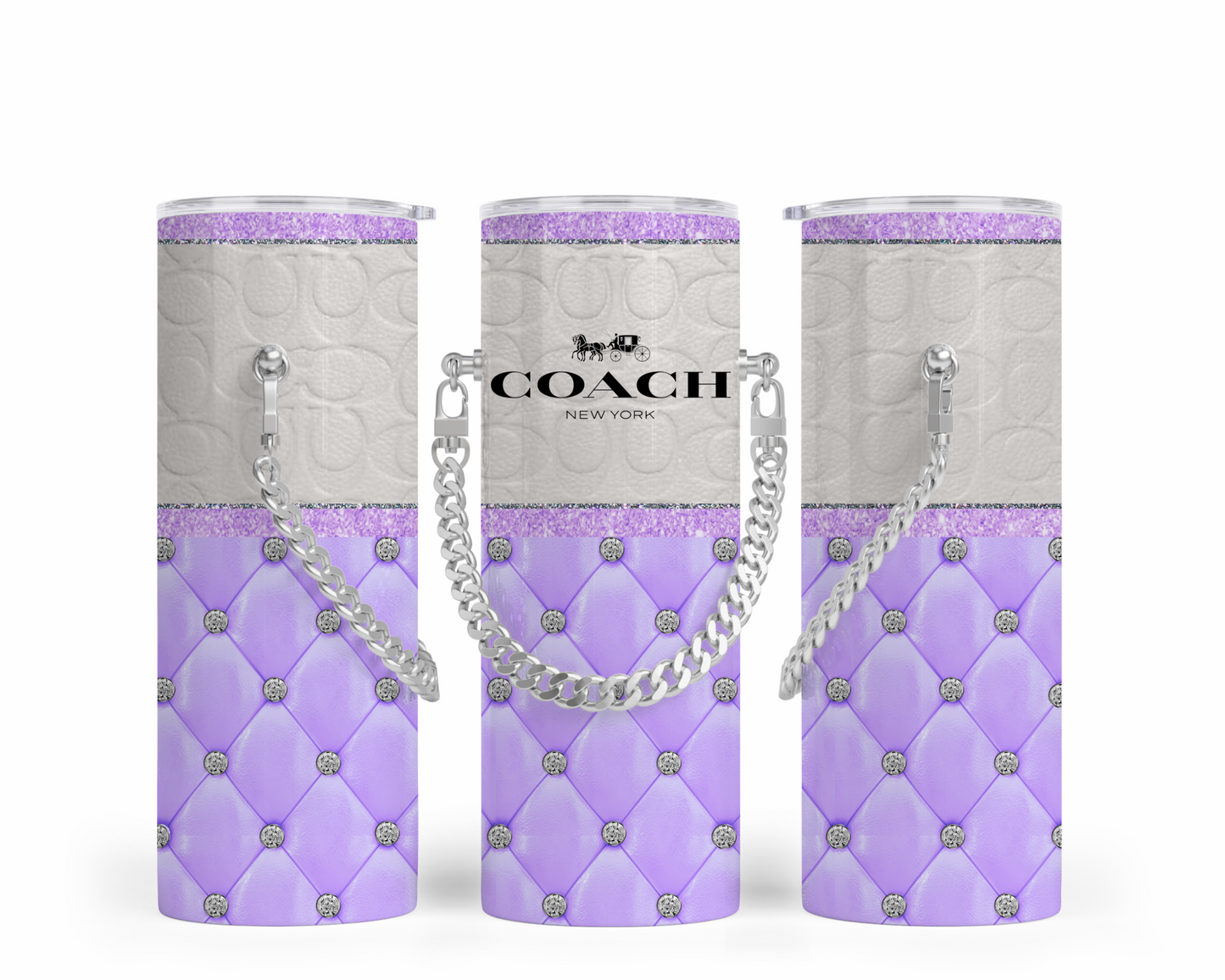 Coach Handbag Inspired Chain Tumbler (113)