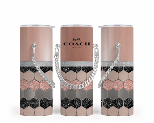 Coach Handbag Inspired Chain Tumbler (114)