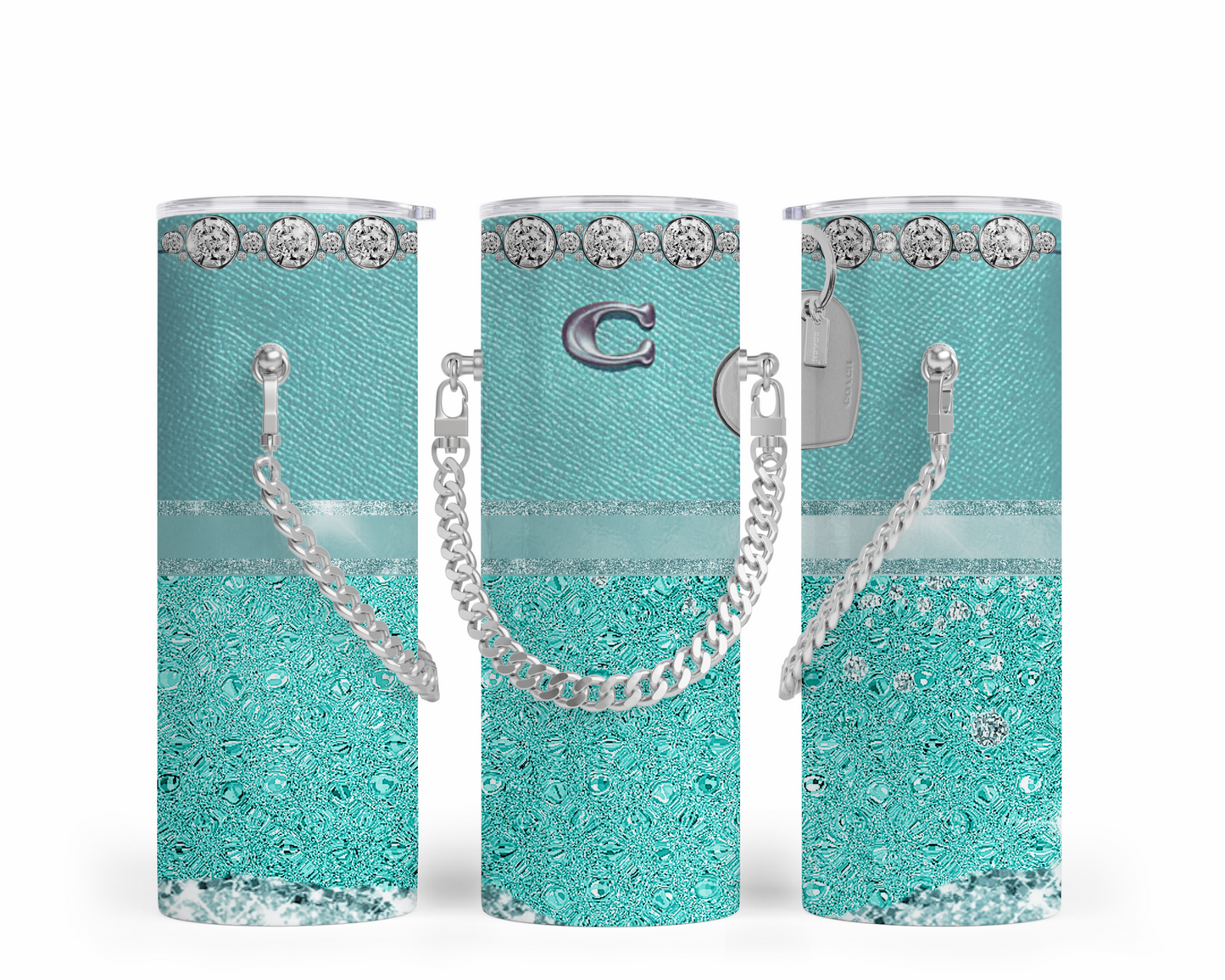 Coach Handbag Inspired Chain Tumbler (115)