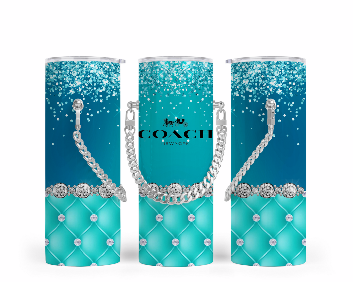 Coach Handbag Inspired Chain Tumbler (119)