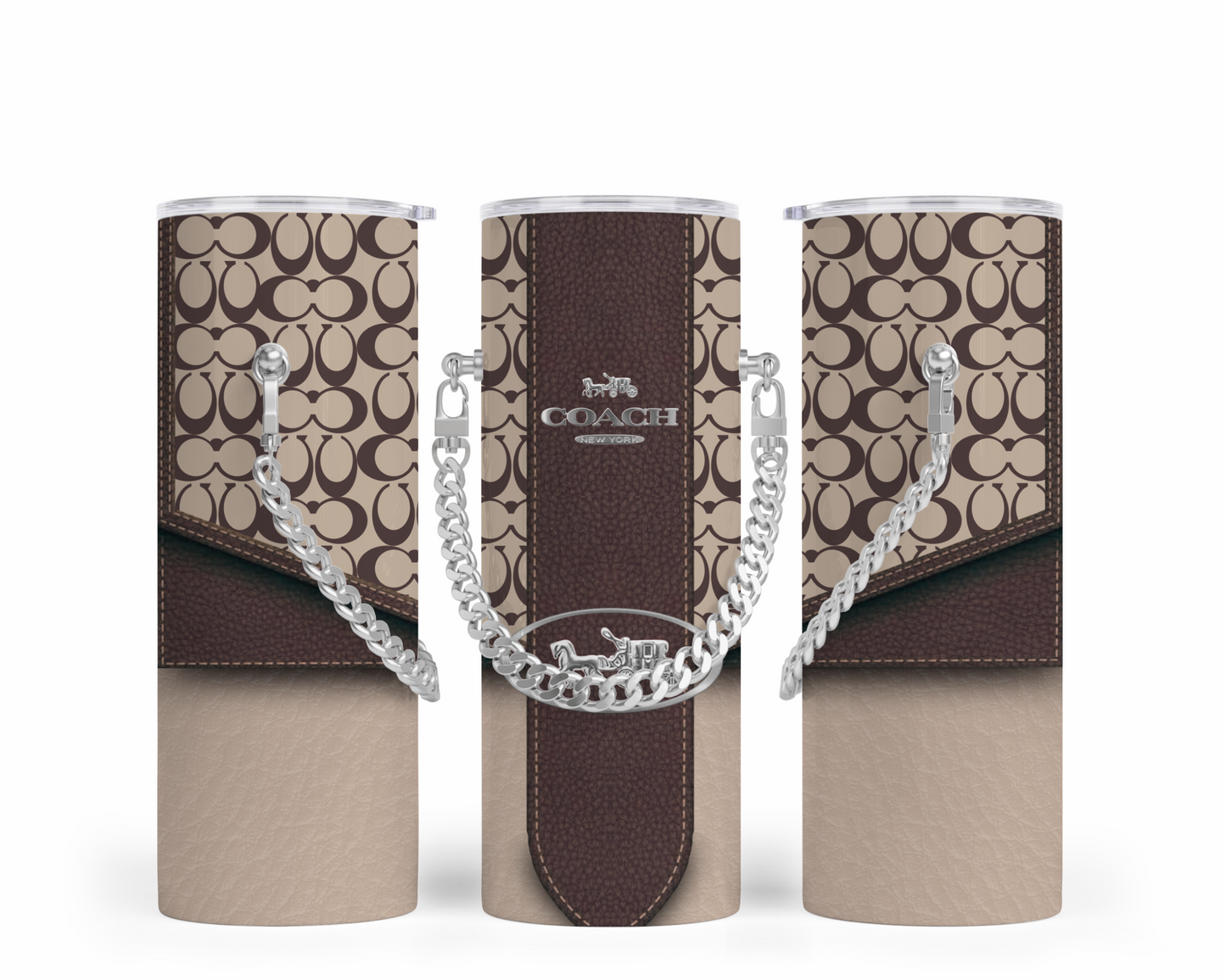 Coach Handbag Inspired Chain Tumbler (138)