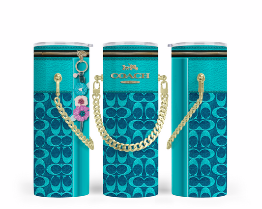 Coach Handbag Inspired Chain Tumbler (162)