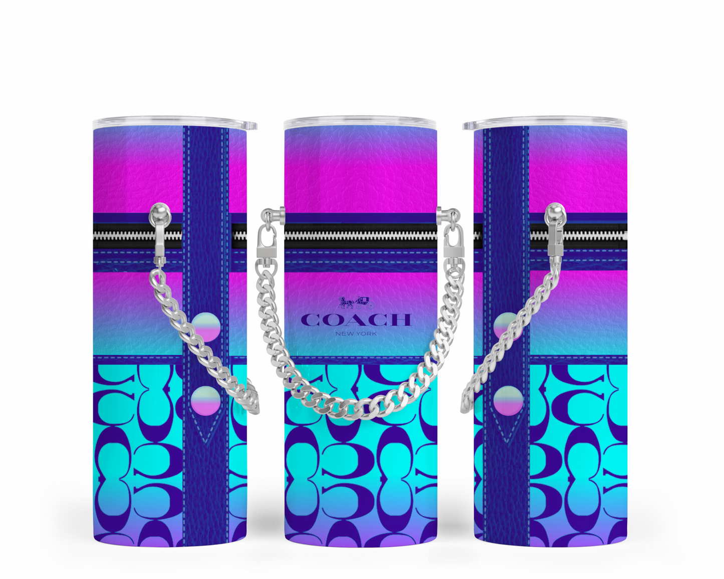 Coach Handbag Inspired Chain Tumbler (192)