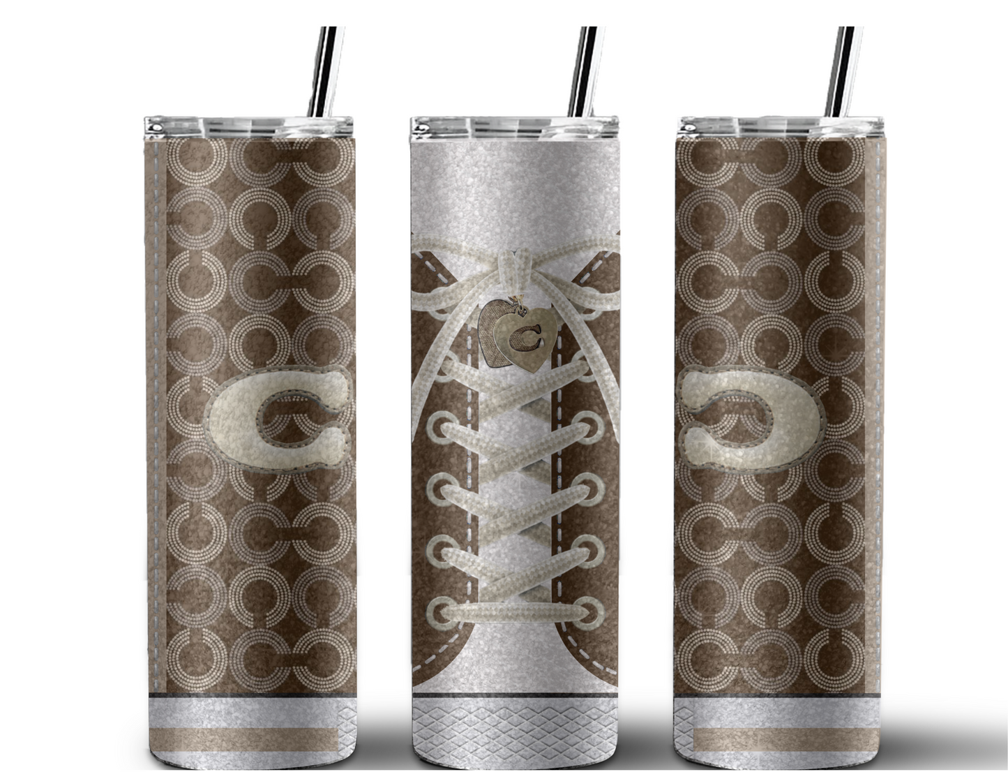 Coach Inspired Brown Denim (Shoe Inspired Tumbler)