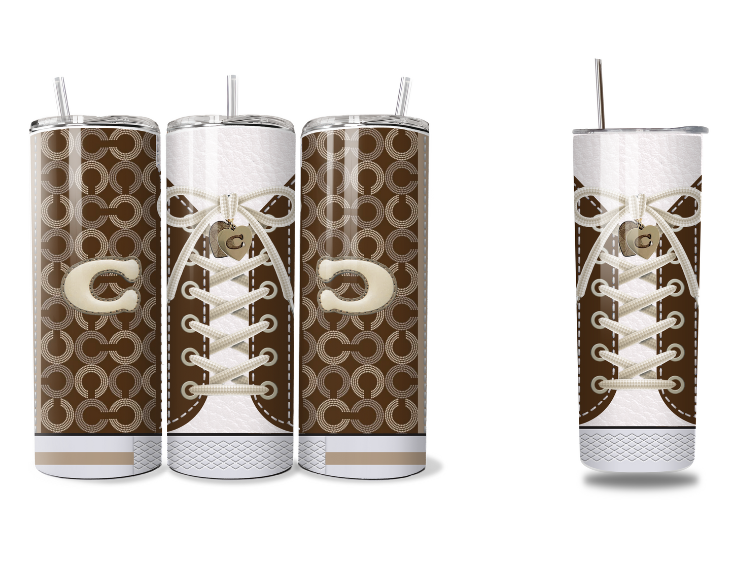 Coach Inspired Brown Denim (Shoe Inspired Tumbler)