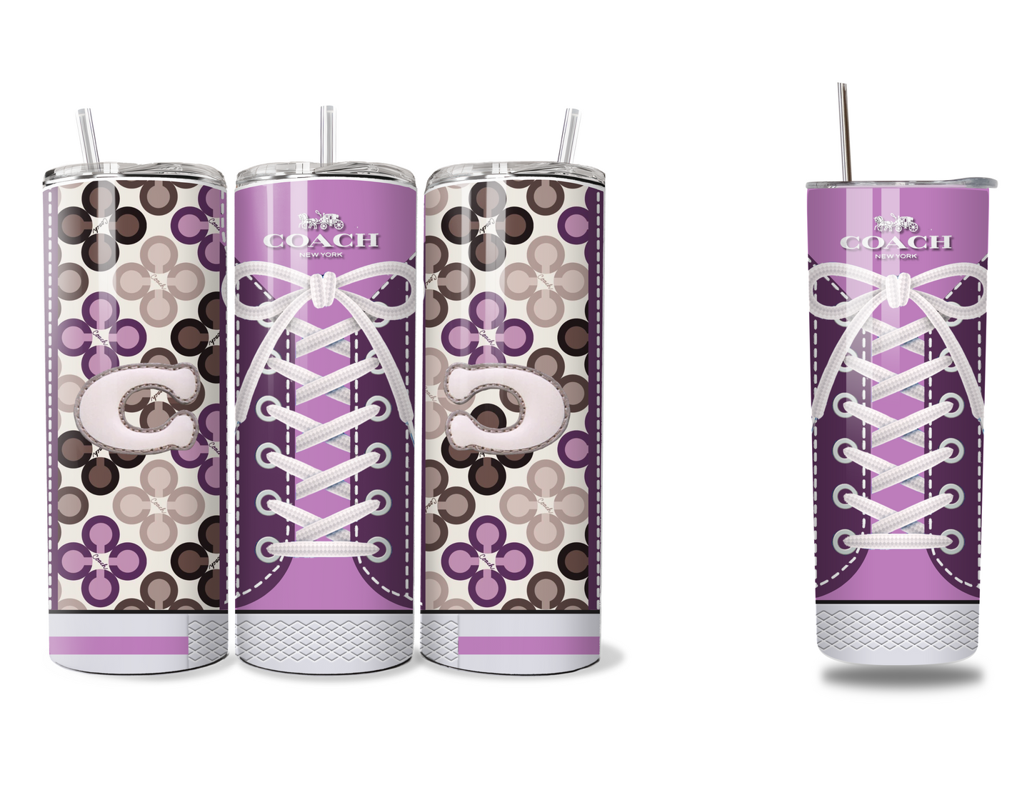 Coach Inspired Purple (Shoe Inspired Tumbler)