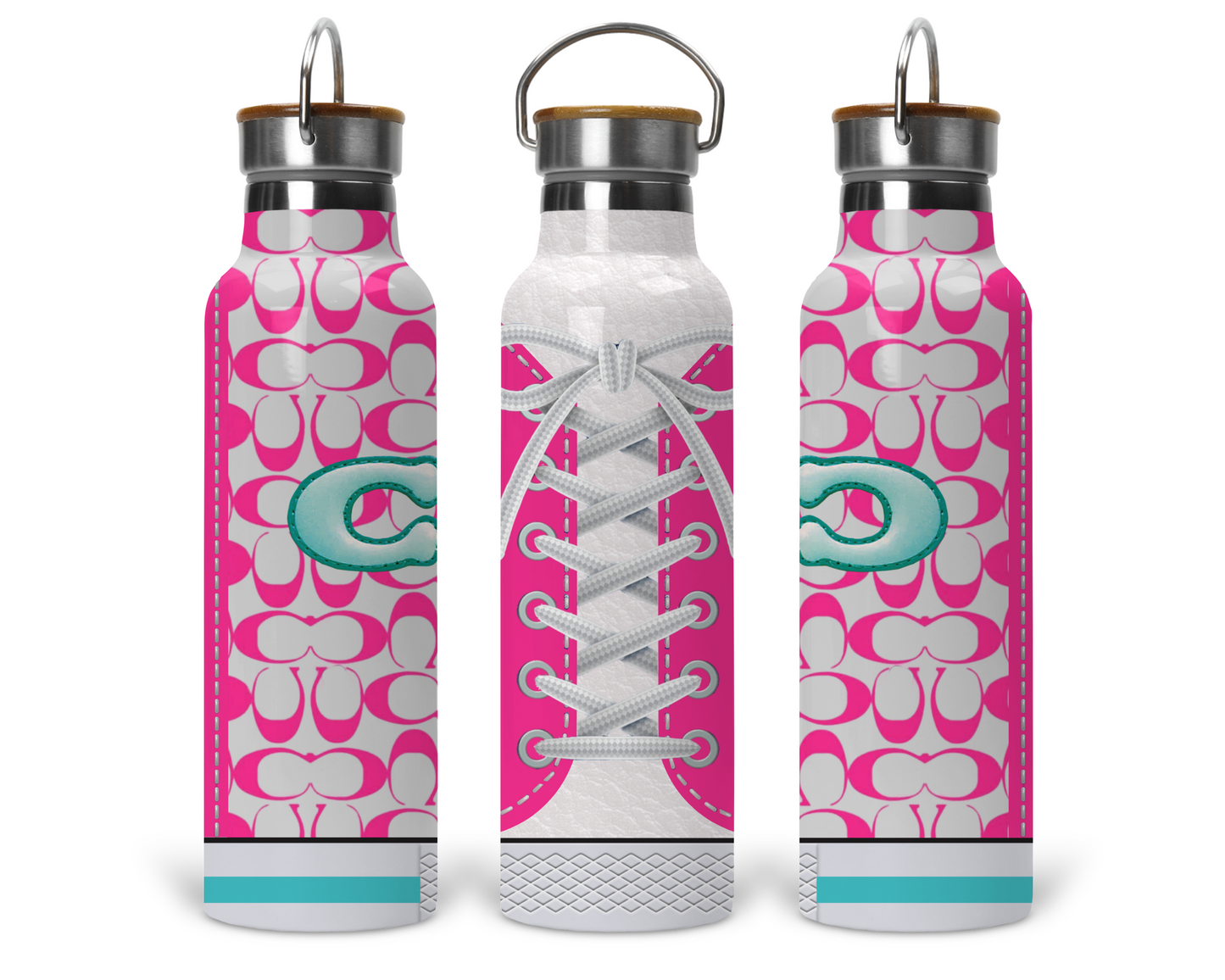 Coach Inspired Aqua & Hot Pink (Shoe Inspired Tumbler)