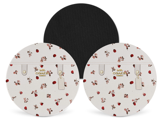 Coach Inspired Neoprene Drink Coaster x2 (187)