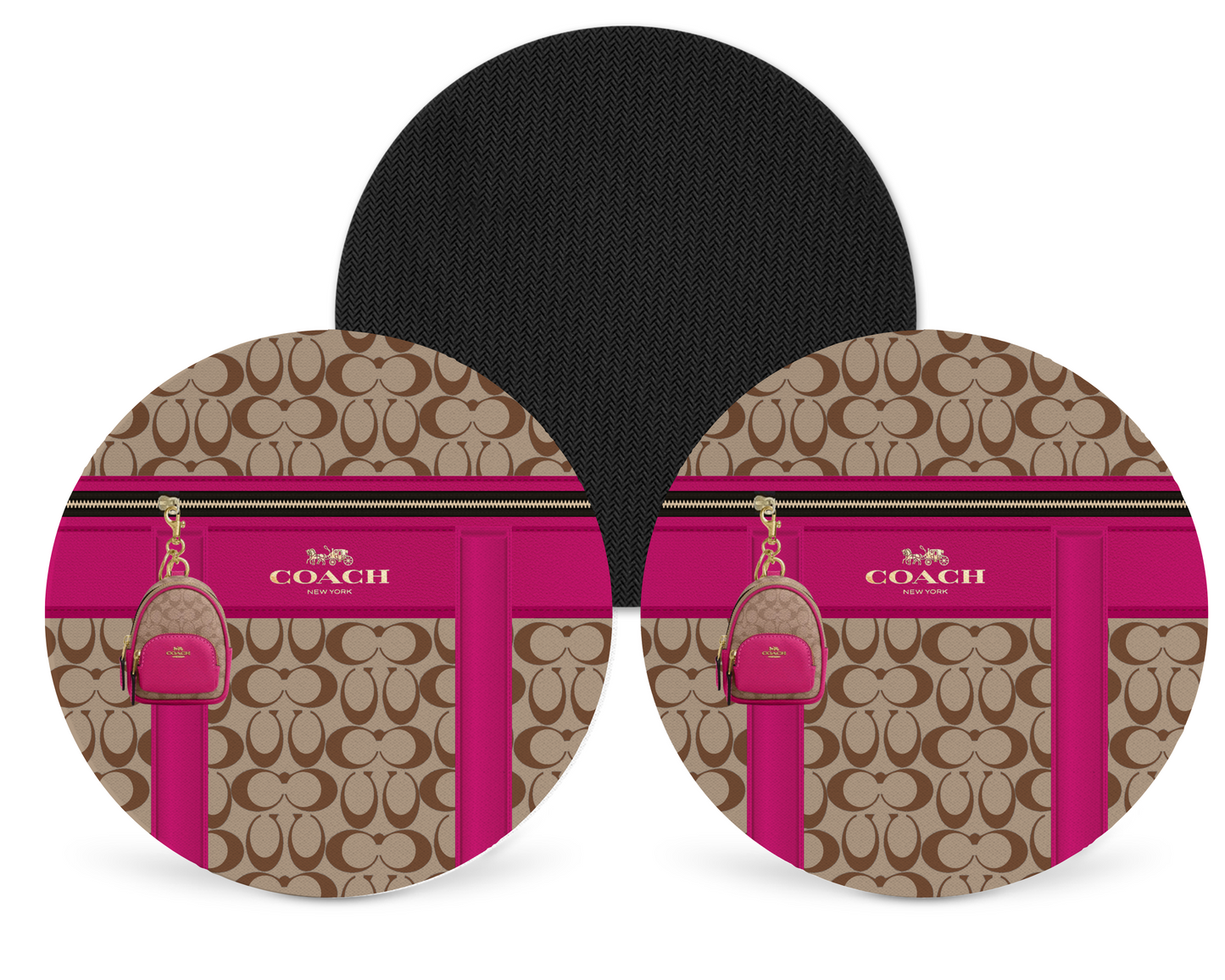 Coach Inspired Neoprene Drink Coaster x2 (083)