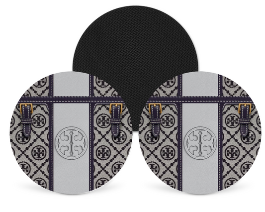 Tory Burch Inspired Neoprene Drink Coaster x2 (004)