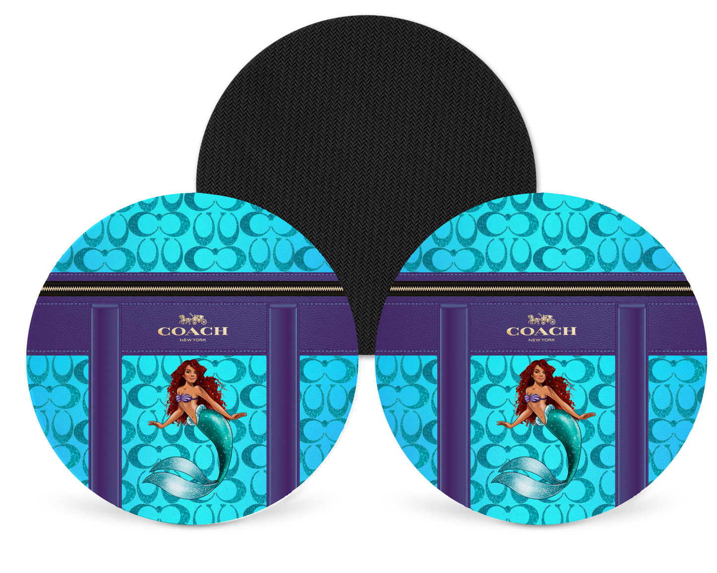 Coach Inspired Neoprene Drink Coaster x2 (184)