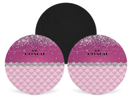 Coach Inspired Neoprene Drink Coaster x2 (117)