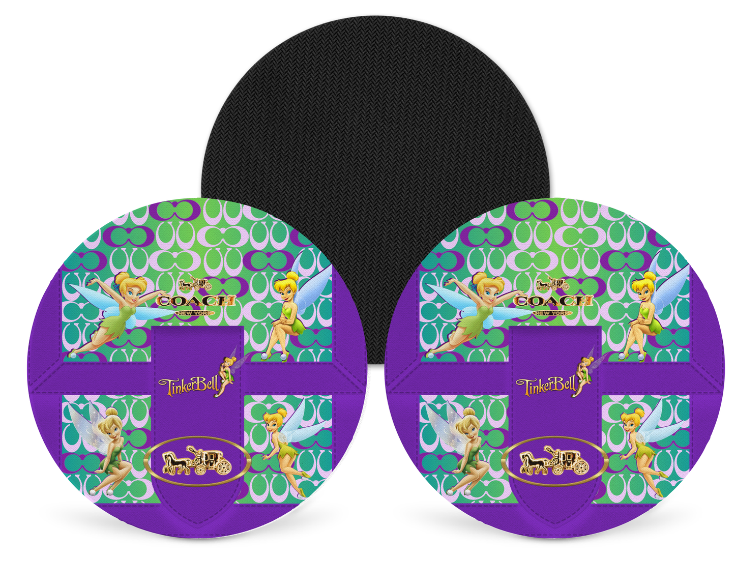 Coach Inspired Neoprene Drink Coaster x2 (182)