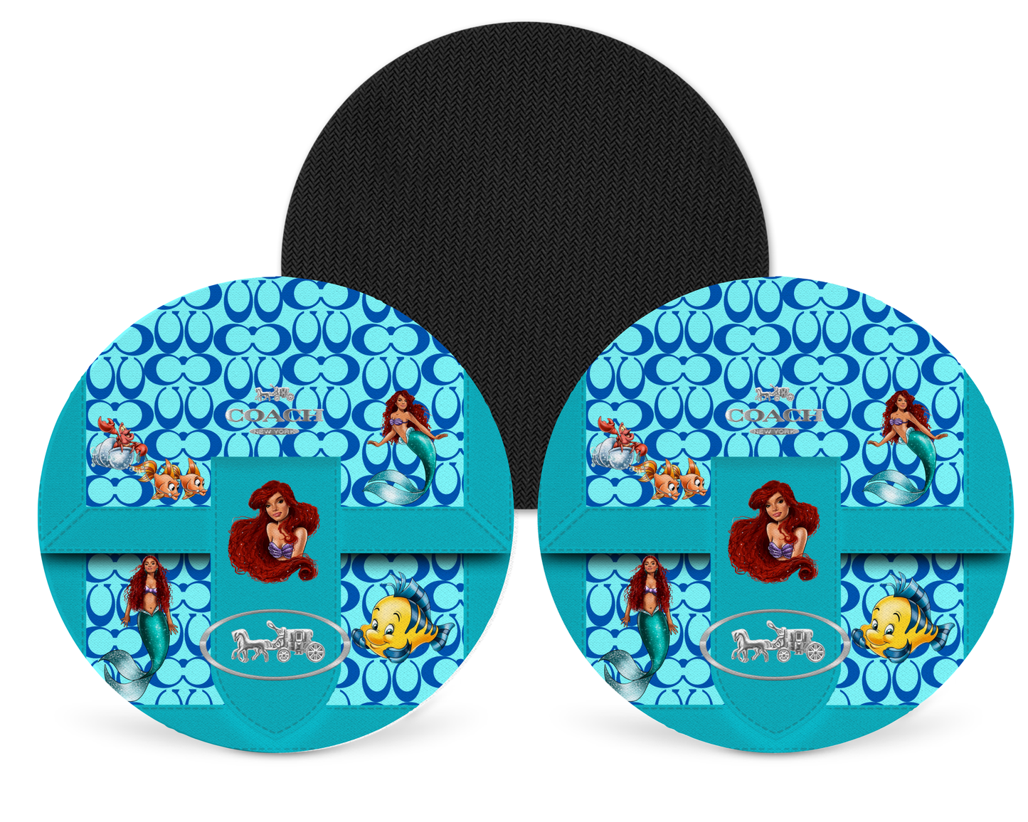 Coach Inspired Neoprene Drink Coaster x2 (183)