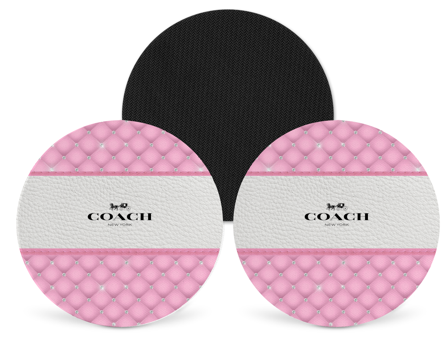 Coach Inspired Neoprene Drink Coaster x2 (116)