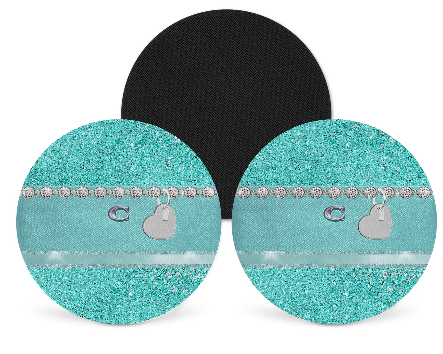 Coach Inspired Neoprene Drink Coaster x2 (115)