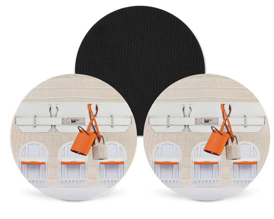 Handbag Inspired Neoprene Drink Coaster x2 (005)