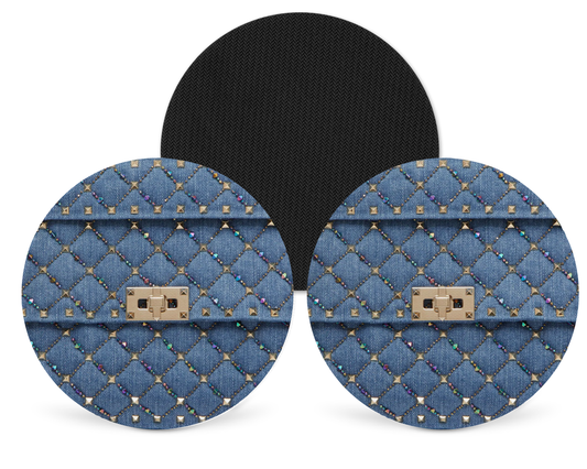 Denim Inspired Neoprene Drink Coaster x2 (004)