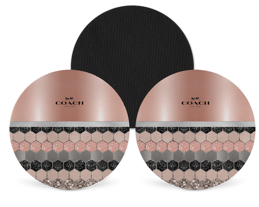 Coach Inspired Neoprene Drink Coaster x2 (114)