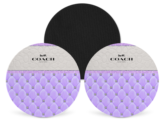 Coach Inspired Neoprene Drink Coaster x2 (113)