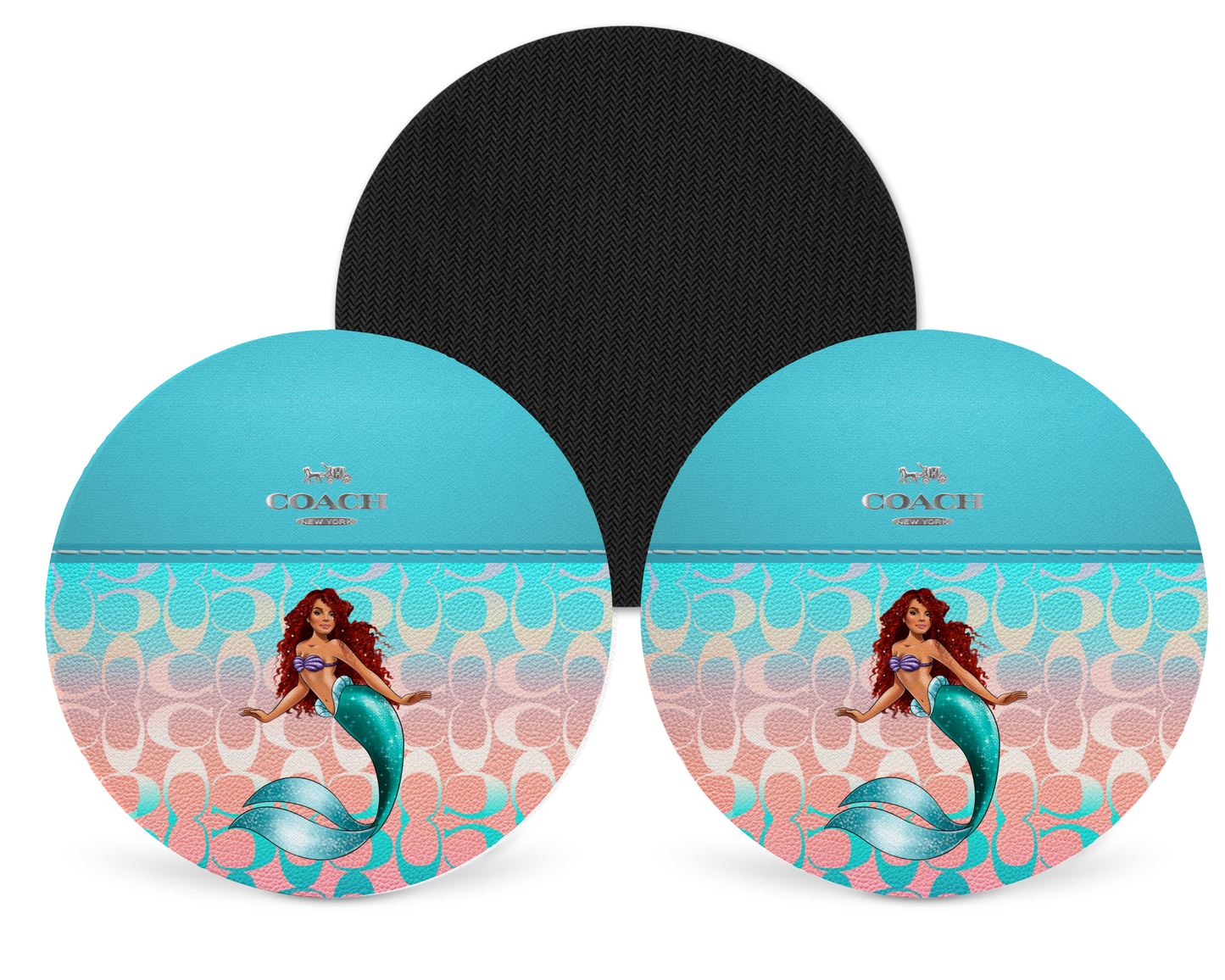 Coach Inspired Neoprene Drink Coaster x2 (176)