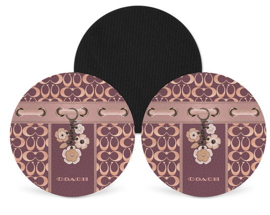 Coach Inspired Neoprene Drink Coaster x2 (111)