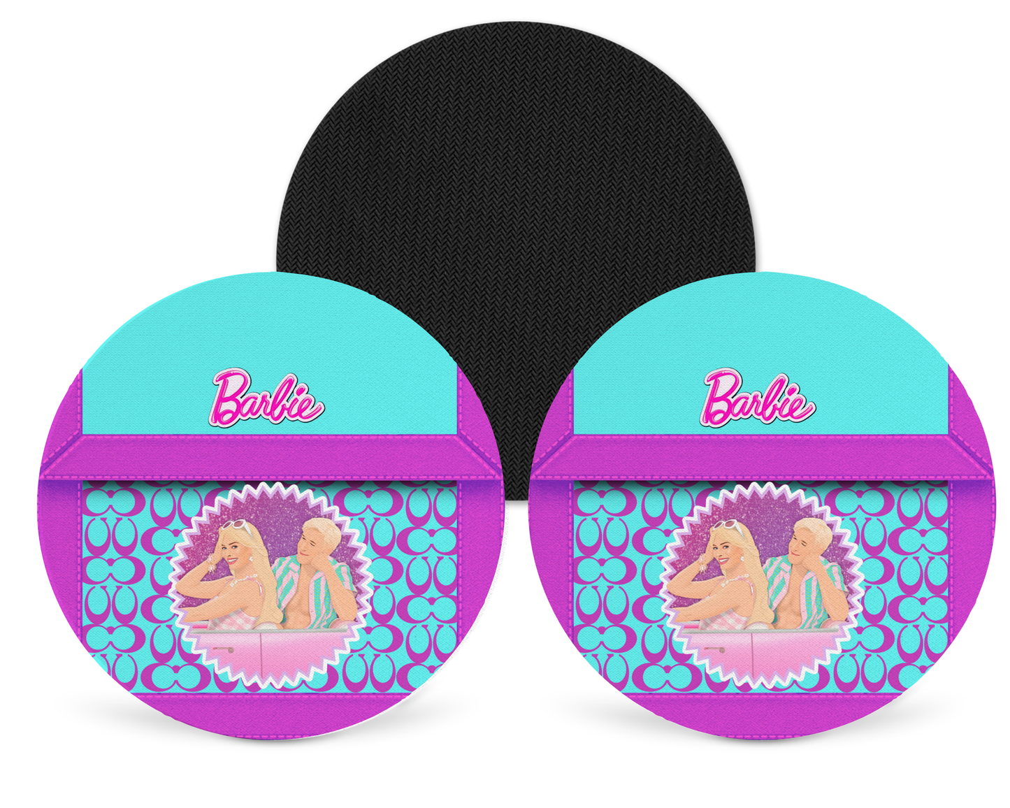 Coach Inspired Neoprene Drink Coaster x2 (174)