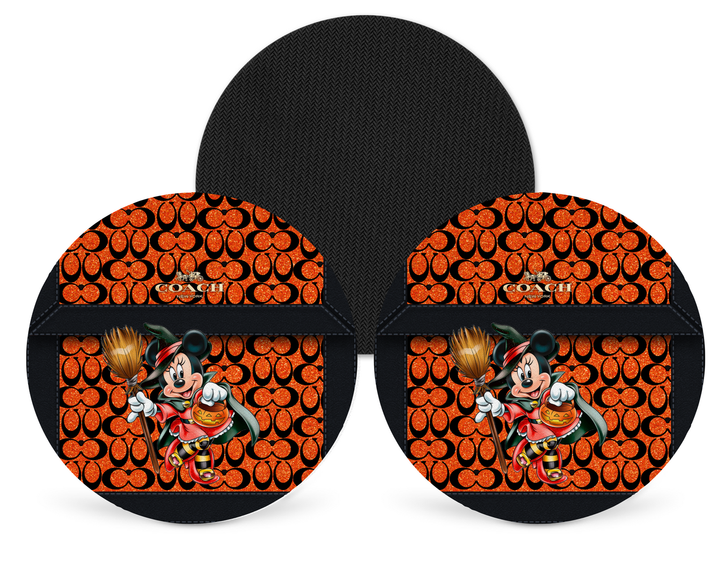 Coach Inspired Neoprene Drink Coaster x2 (070)