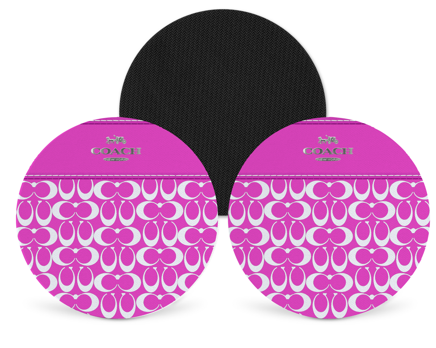 Coach Inspired Neoprene Drink Coaster x2 (149)