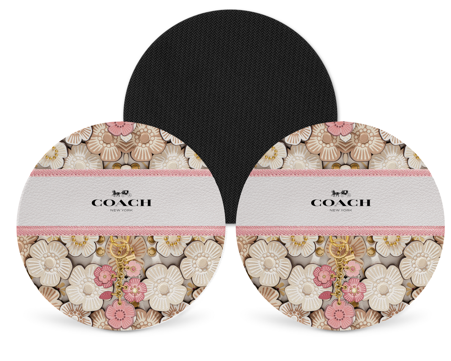 Coach Inspired Neoprene Drink Coaster x2 (059)