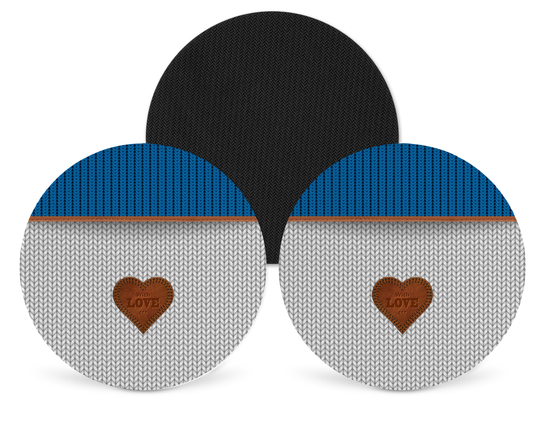 Knitted Inspired Neoprene Drink Coaster x2 (032)