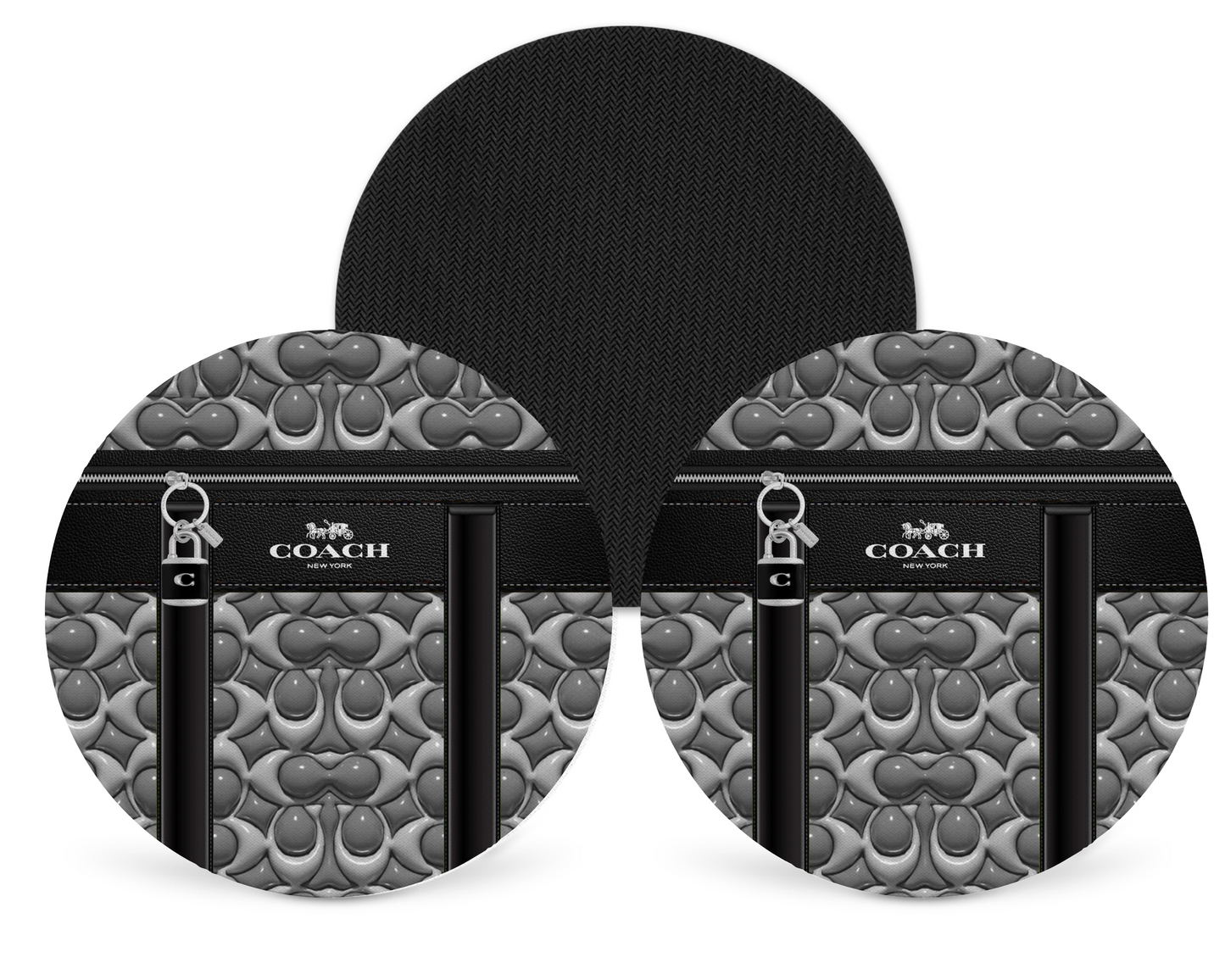 Coach Inspired Neoprene Drink Coaster x2 (158)