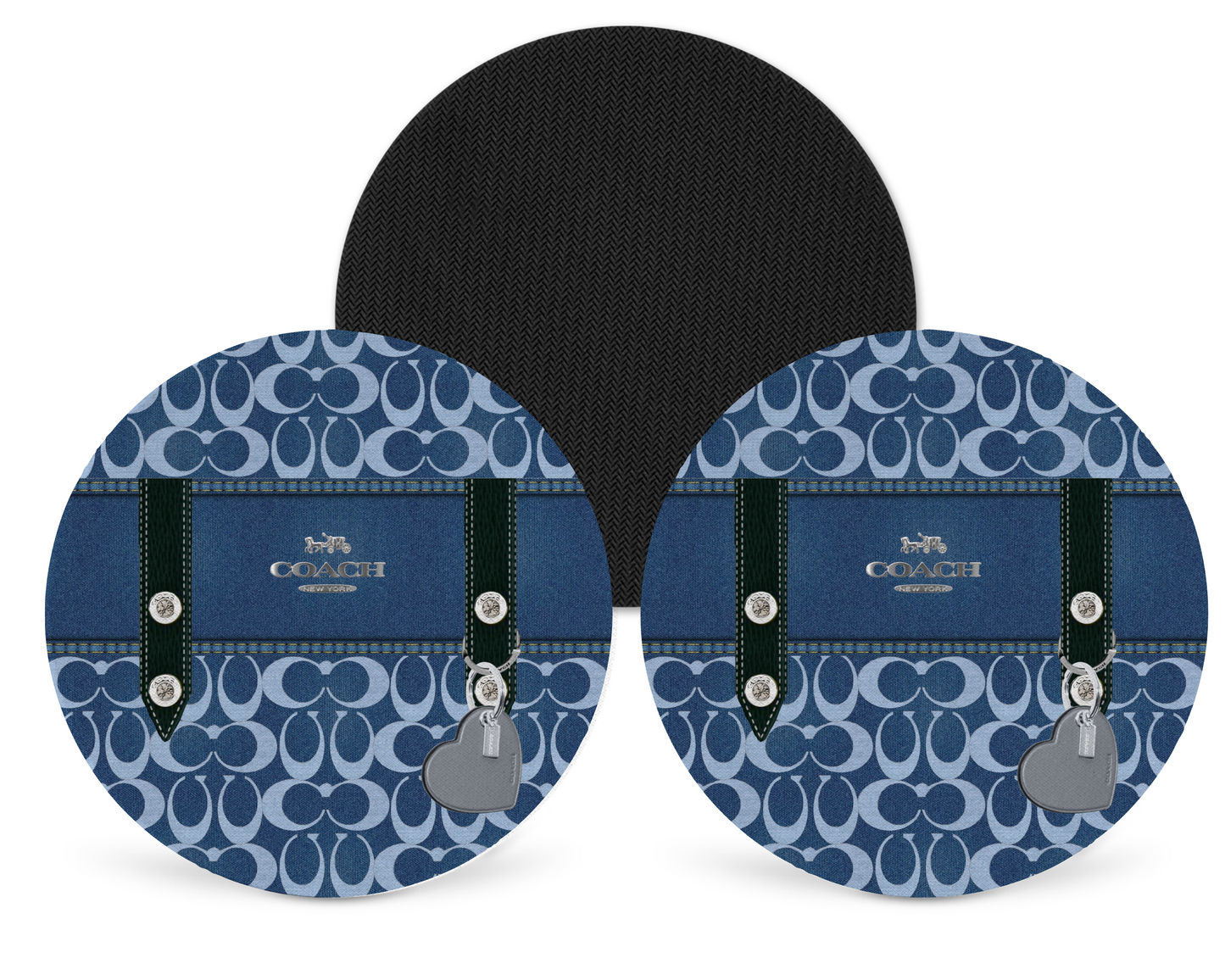 Coach Inspired Neoprene Drink Coaster x2 (047)