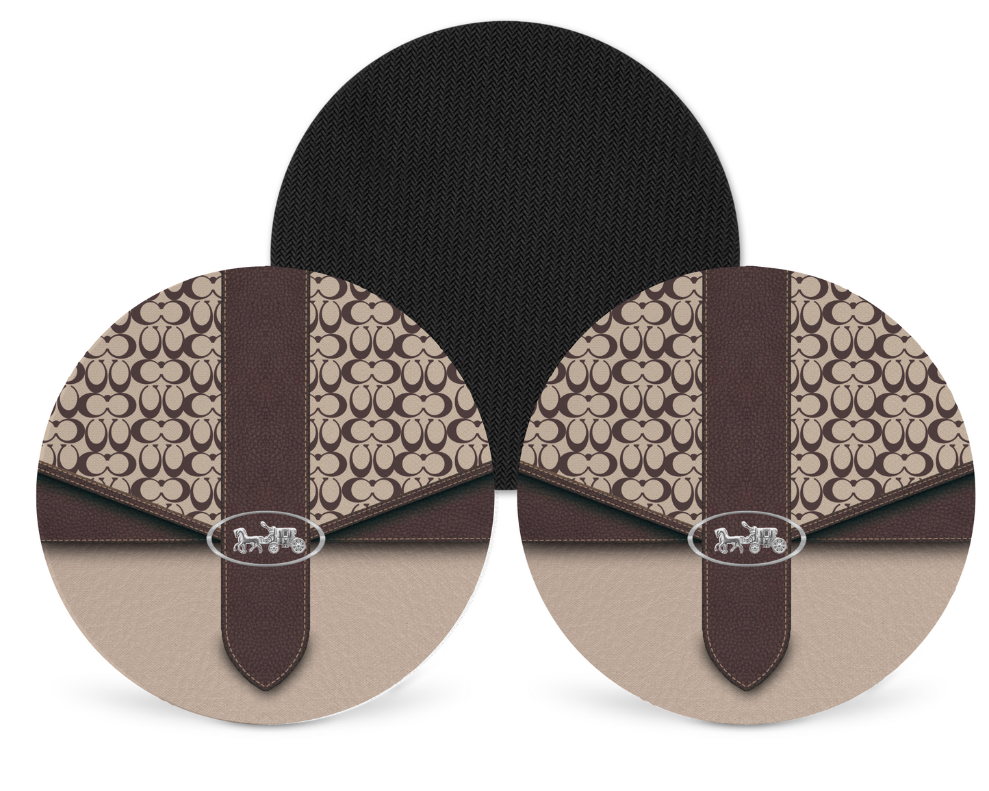 Coach Inspired Neoprene Drink Coaster x2 (138)