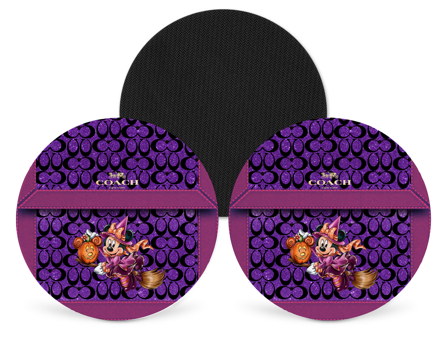 Coach Inspired Neoprene Drink Coaster x2 (068)