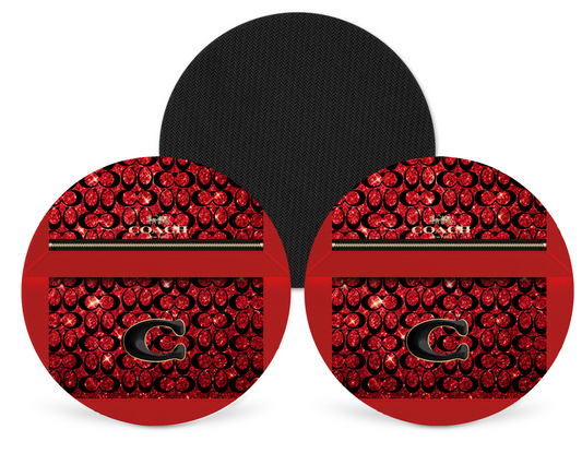 Coach Inspired Neoprene Drink Coaster x2 (097)