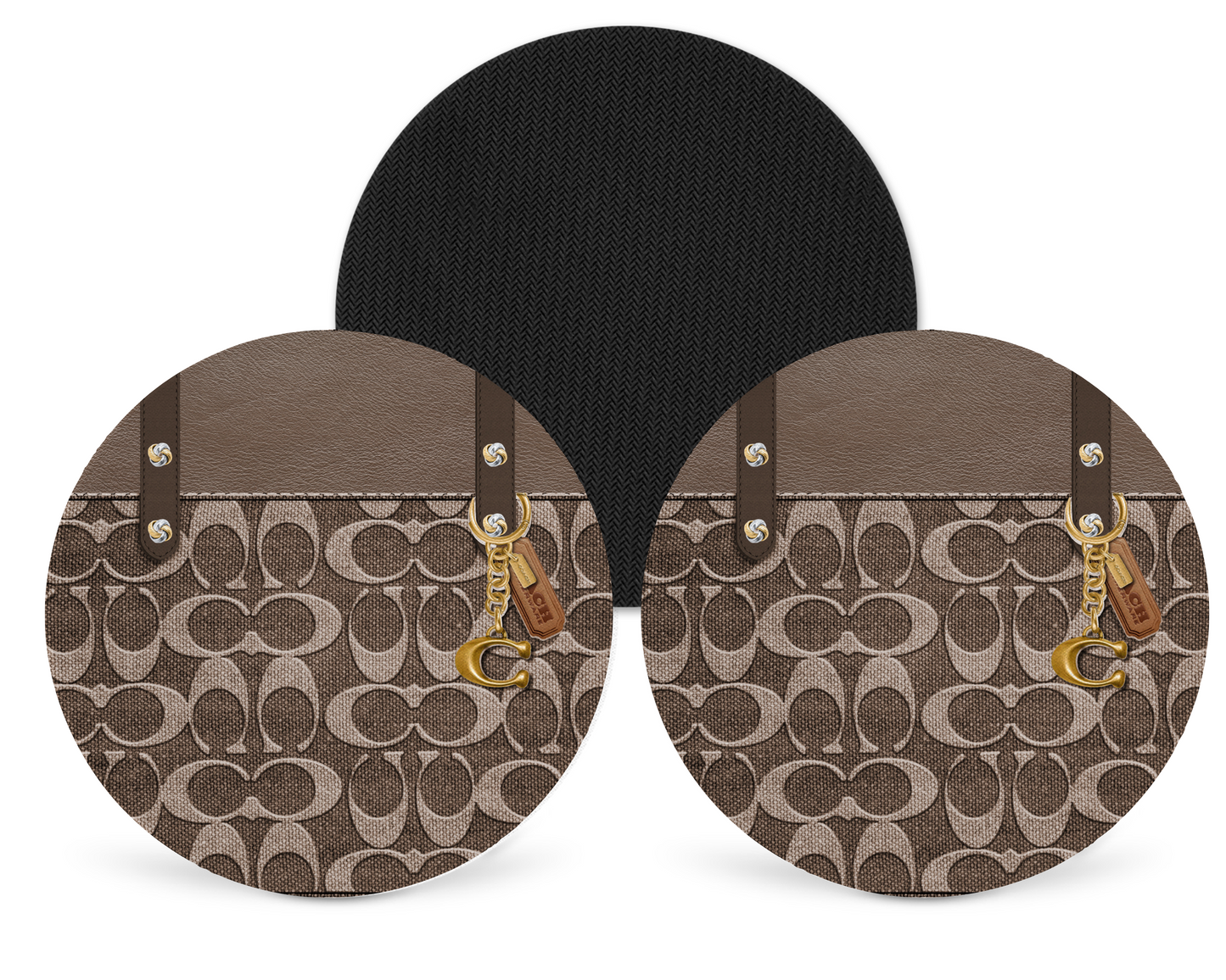 Coach Inspired Neoprene Drink Coaster x2 (016)