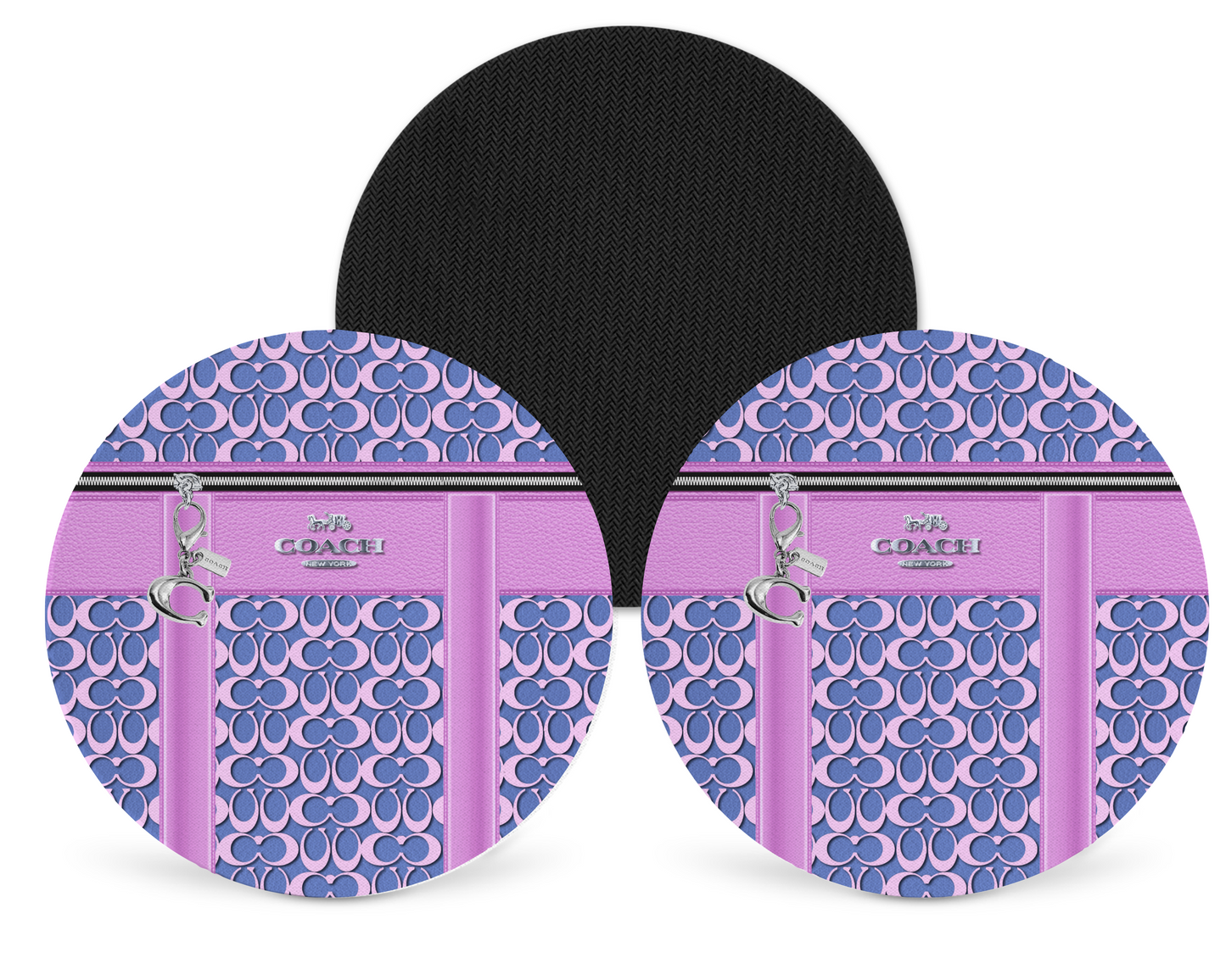 Coach Inspired Neoprene Drink Coaster x2 (201)