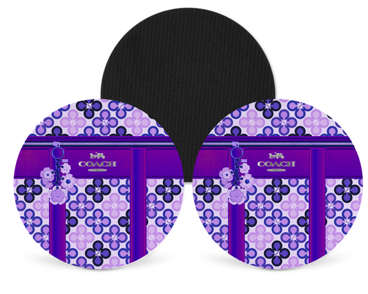 Coach Inspired Neoprene Drink Coaster x2 (157)