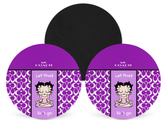 Coach Inspired Neoprene Drink Coaster x2 (137)